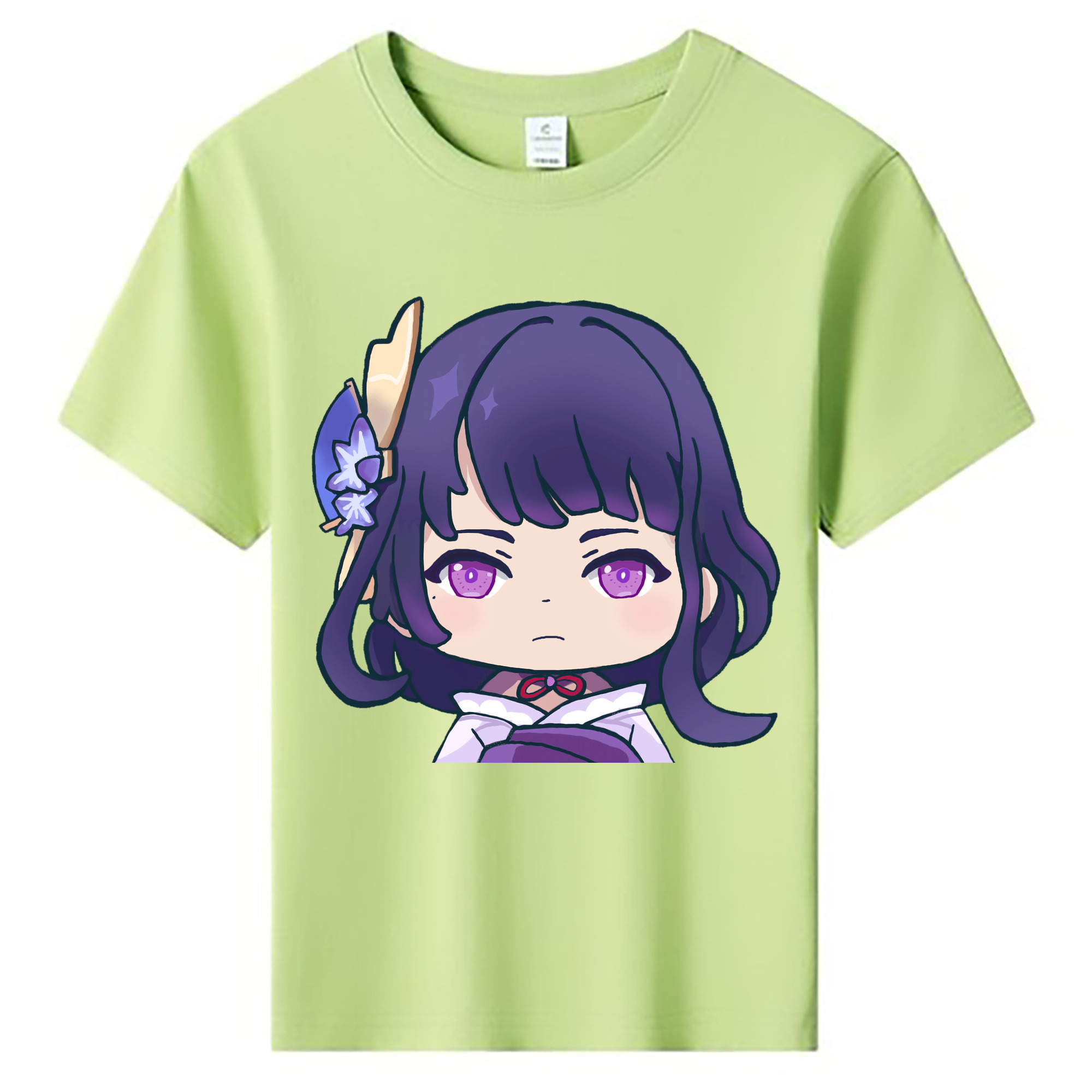 げんし神 雷電将軍 らいでんしょうぐん genshin Raiden Shogun 綿100％キッズTシャツ（フロントプリント）